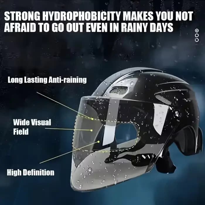 Spray anti-pluie pour casque de moto