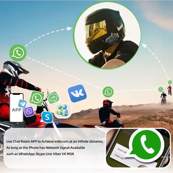 Casque de moto avec interphone Bluetooth