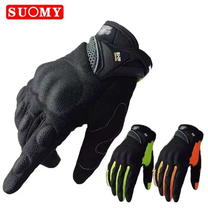 Gants de Moto de Course Respirants à Doigts Complets
