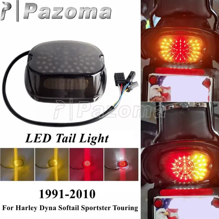 Feu arrière LED intégré pour Harley Touring Dyna Softail Sportster XL 1200 883 FXDX/T FLST FXST 1991