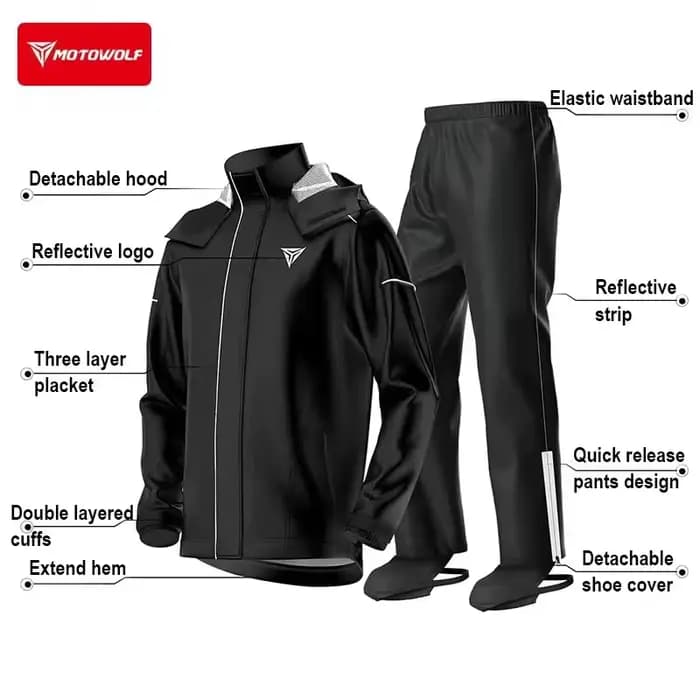Vêtements de pluie imperméables pour moto pour hommes et femmes