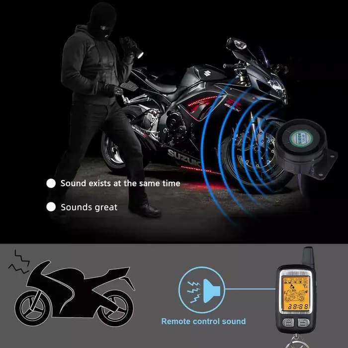 Éventuelles Y-Alarme de Moto à 2 Voies, Télécommande de Démarrage Imagone avec Démarrage à Distance
