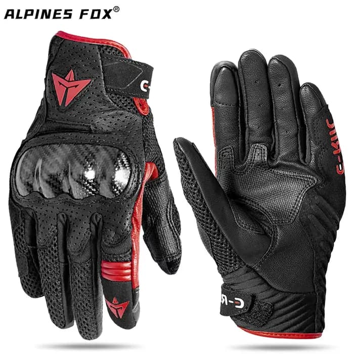 Gants de moto d'été en cuir respirant pour Motocross