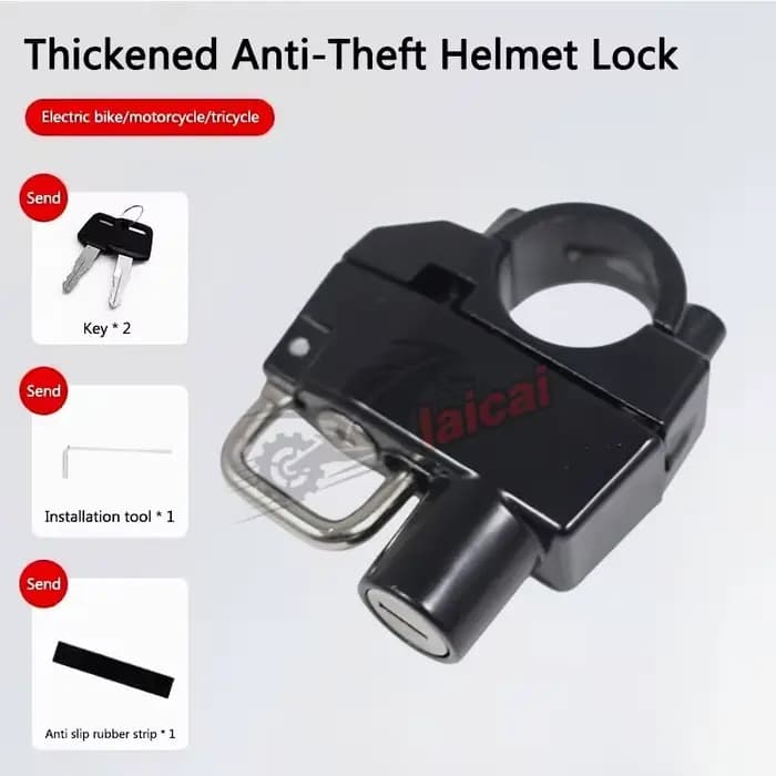 Serrure pour casque de moto – Sécurité antivol avec 2 clés