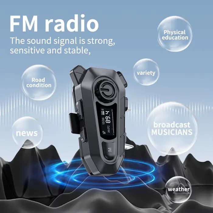 Casque de moto avec radio FM