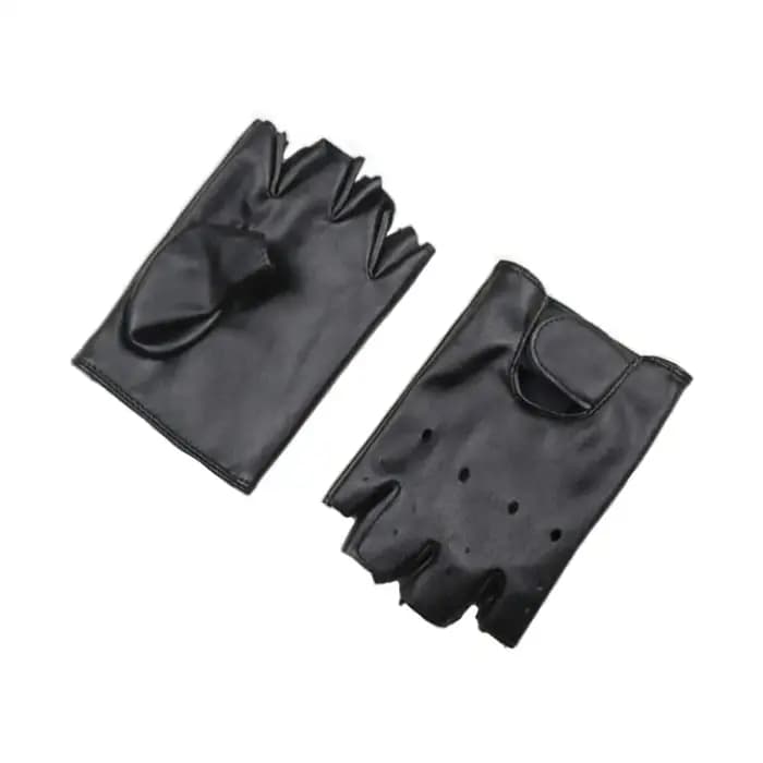 DOMEN – gants demi-doigts en cuir synthétique unisexe