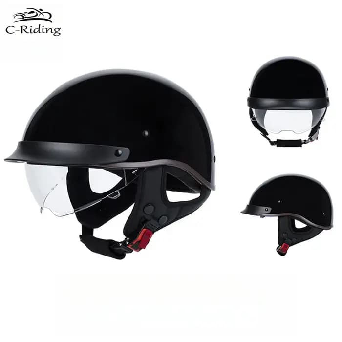 Casque demi-cuir pour moto et Scooter