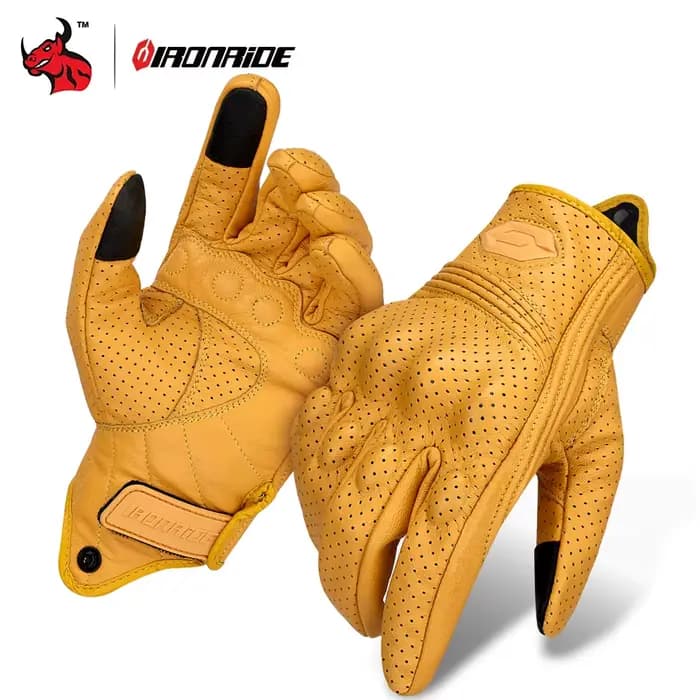  Gants de moto en cuir Vintage
