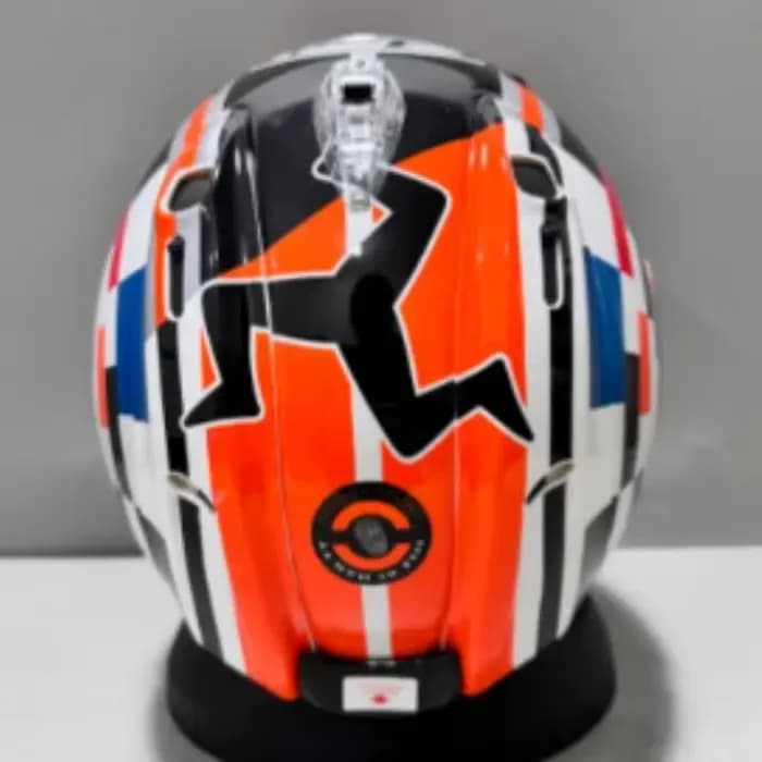 Casque de moto intégral rx7x top Orange Isle of Man TT