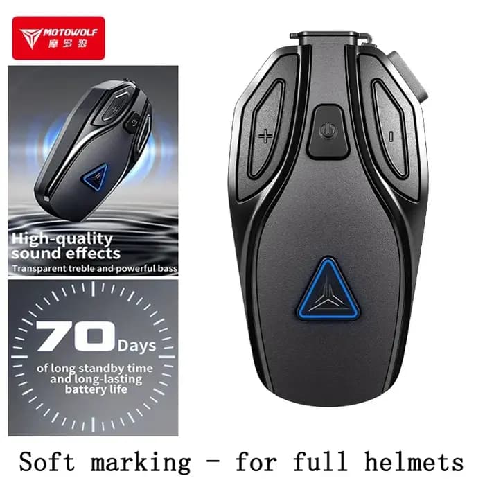 Casque de moto casque Bluetooth intégré équitation moto voyage longue distance interphone sans fil appel casque étanche