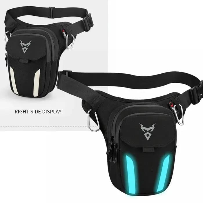LED lumière rouge Moto jambe sac cuisse ceinture hanche Bum étanche Ride cyclisme motard taille sac Fanny Pack