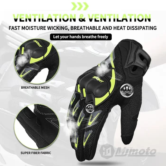 Suomy gants de Moto été maille respirant gants de Moto hommes femmes écran tactile gants de Motocros