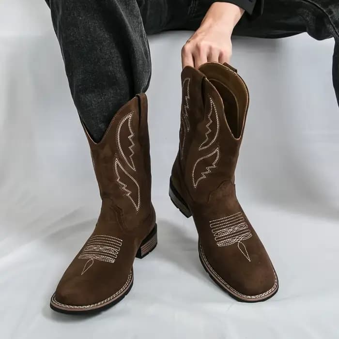 Nouvelles bottes de cowboy occidentales pour hommes