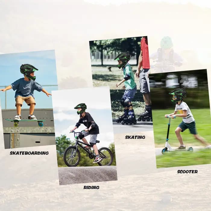 Casque intégral détachable pour enfants, casque de sport pour enfants, équipement de protection pour le vélo, le skateboard, le roller et la trottinette