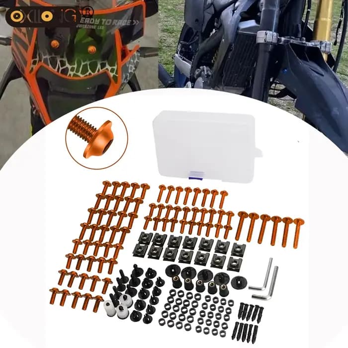 Pour 640 LC4 640LC4 SM SUPERMOTO DUKE ENDURO 2003-2010 accessoires de moto universels Kit complet de boulons de carénage vis écrous