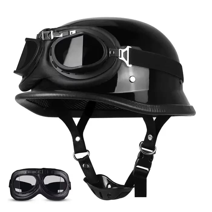 Casque de moto quatre saisons universel rétro équitation demi-casque Protection Anti-chute