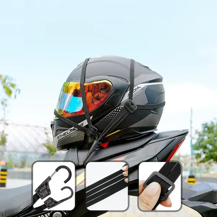 Sangles de casque de moto avec crochet