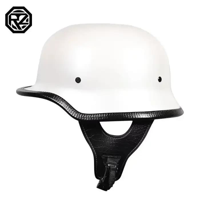 Casque de soldat ORZ, demi-casque rétro, casque de moto pour homme et femme, casque de moto de style allemand, casque pour véhicule électrique