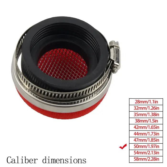 Moto 28 32 35 38 42 45 50 54 58 MM filtre à Air en mousse droite éponge nettoyant