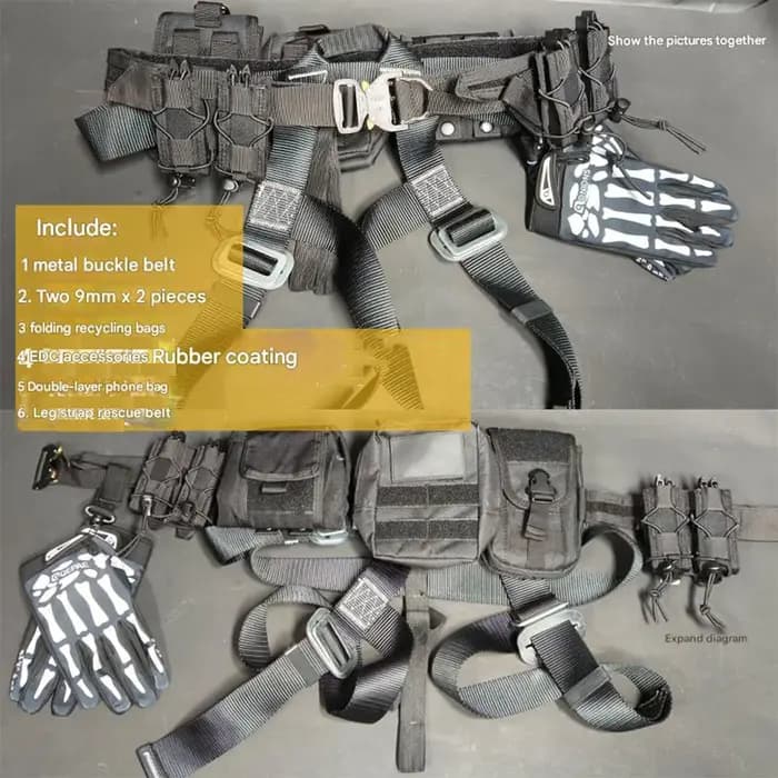 Ensemble complet d'équipement fantôme tactique, gilet de morue Airsoft, vestes, ceinture, masque, ga