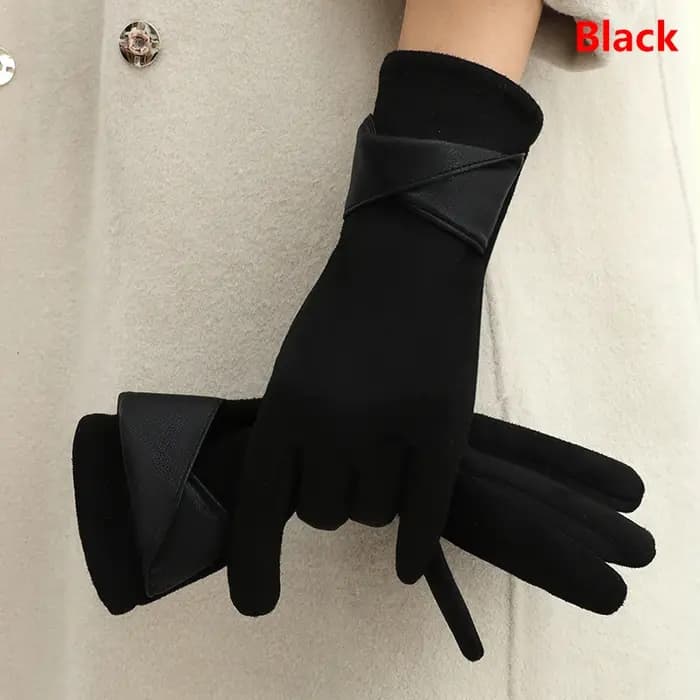 1 paire de gants en daim pour femmes