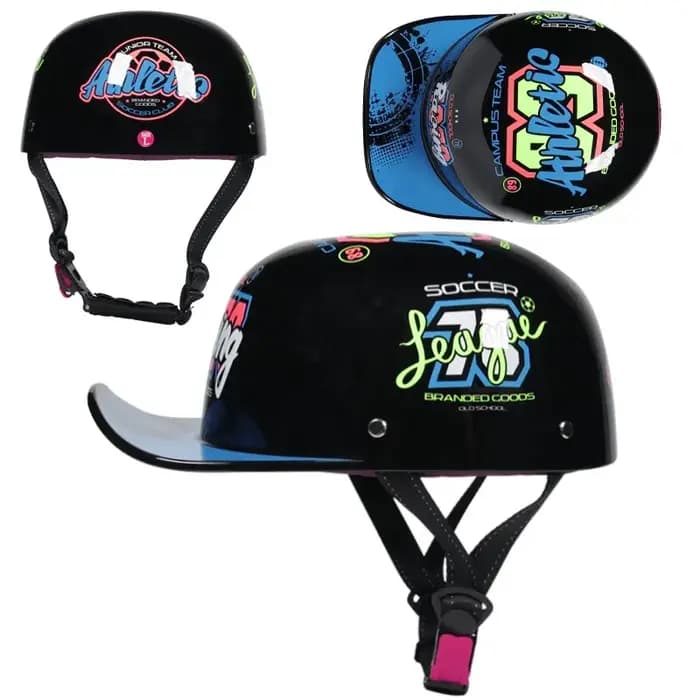 Casque de moto style baseball vintage 201 - Certifié DOT