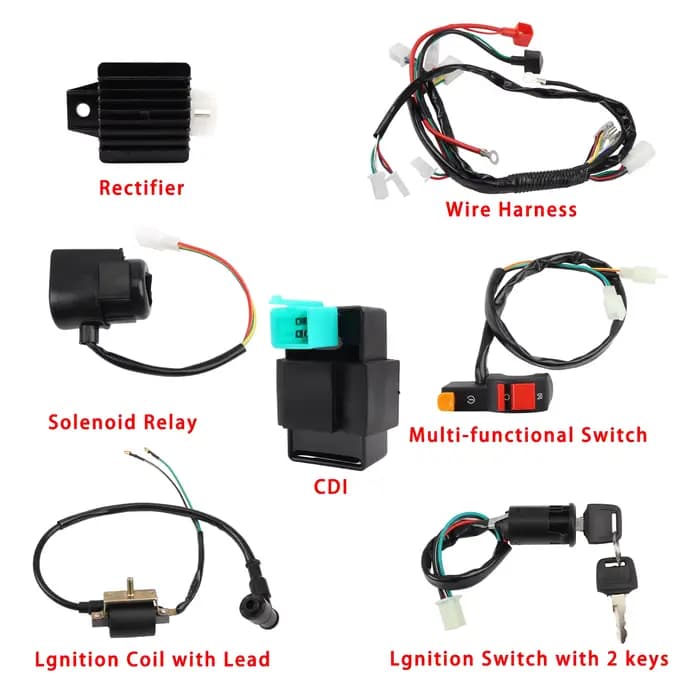 Kit complet de câblage électrique pour moto ATV Quad, relais de verrouillage de porte électrique, al