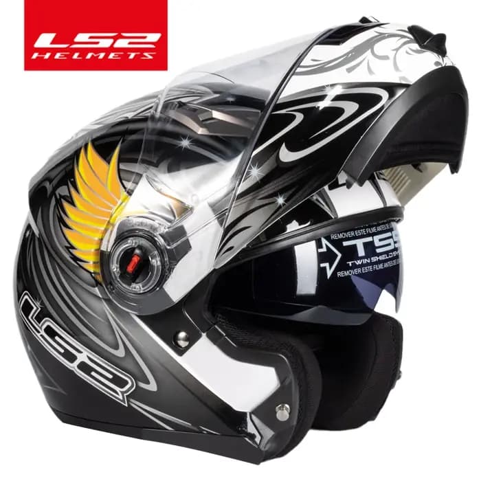 Capacete LS2 FF370 casque de moto intégral LS2 casques à double lentille rabattables casco