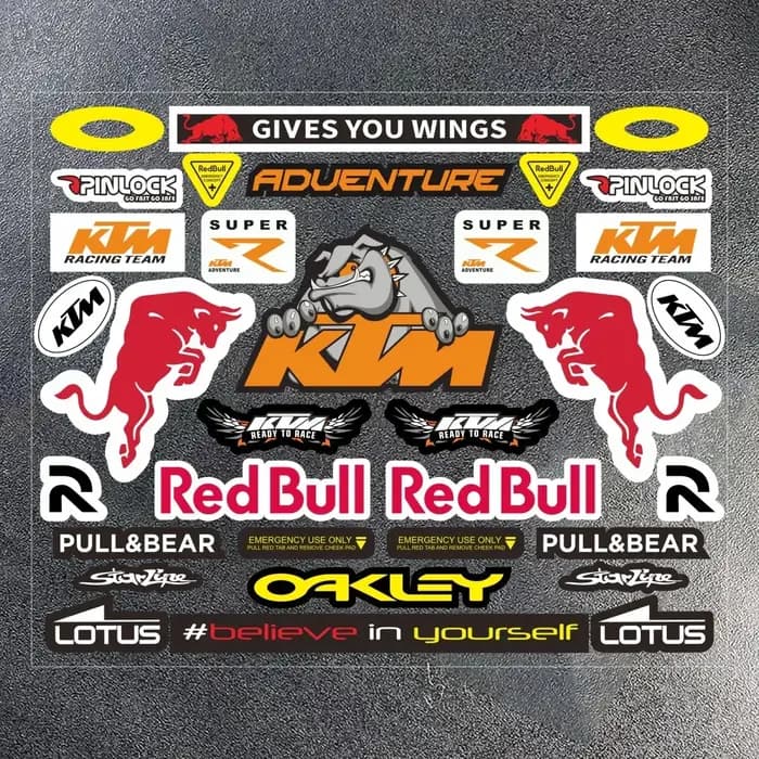 Autocollants pour casque KTM