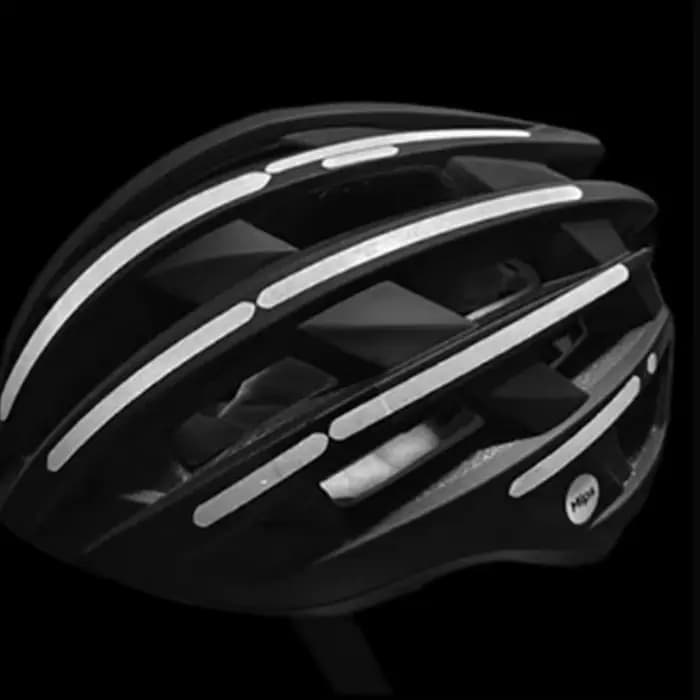 Autocollants réfléchissants noirs pour casques de moto