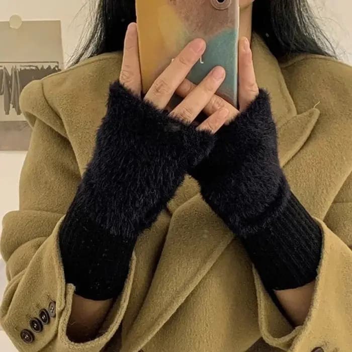 Gants demi-doigts chauds et de protection pour femmes adaptés au printemps