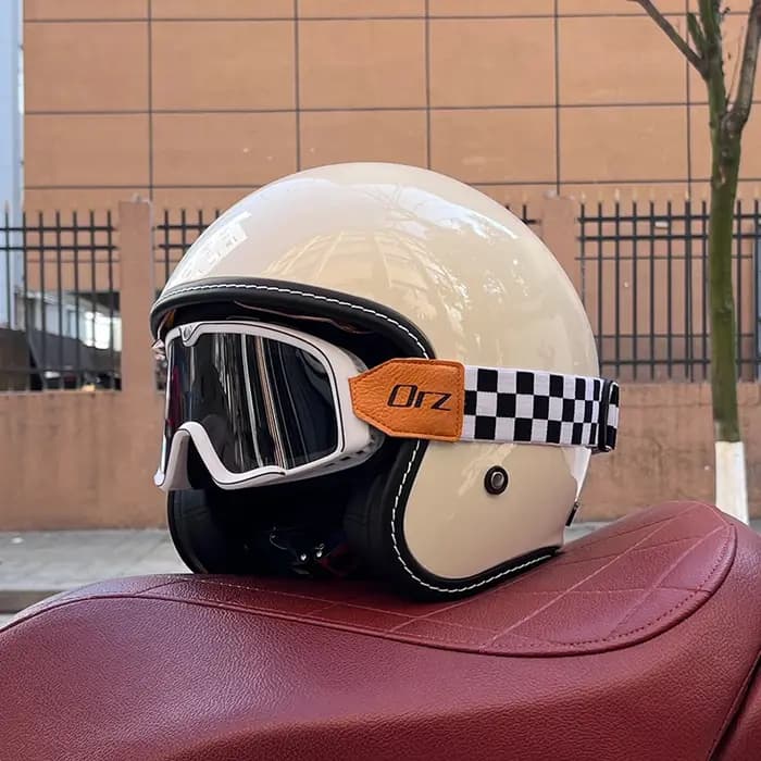 Demi-Casque de Moto Rétro pour Homme et Femme