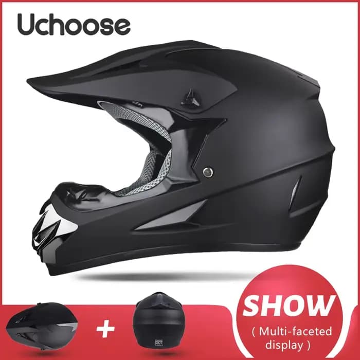 UCHOOSE casque De Moto requin Motocross casque tout-terrain enfants Moto accessoires De vélo ATV Cap