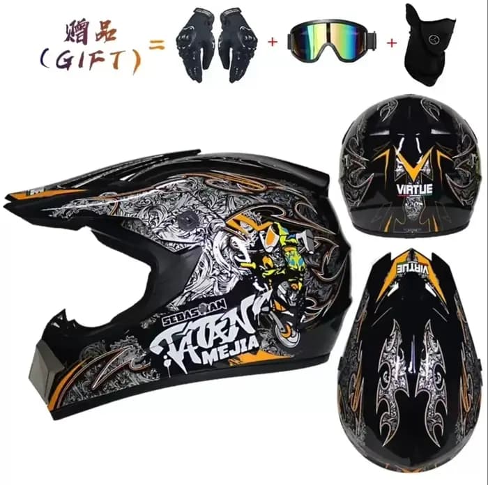 Casque de moto pour enfants Spider