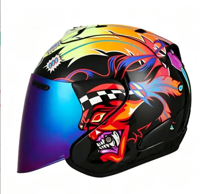 Casque ouvert SZ RAM Russel 3/4, casque de course tout-terrain, casque de motocross, casque de moto