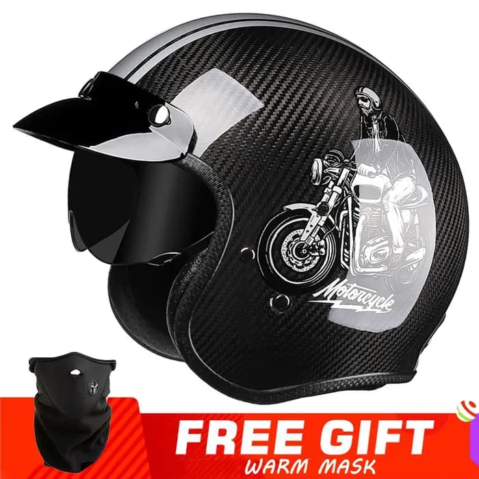Casque de moto à visage ouvert approuvé ECE Dot