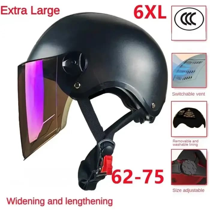 Demi-casque surdimensionné pour moto