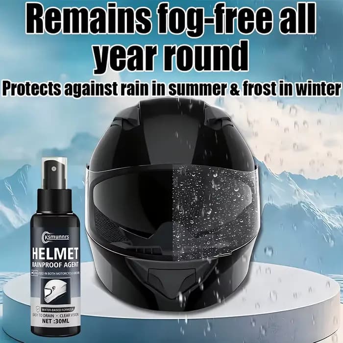 Répulsif anti-pluie pour casque de moto