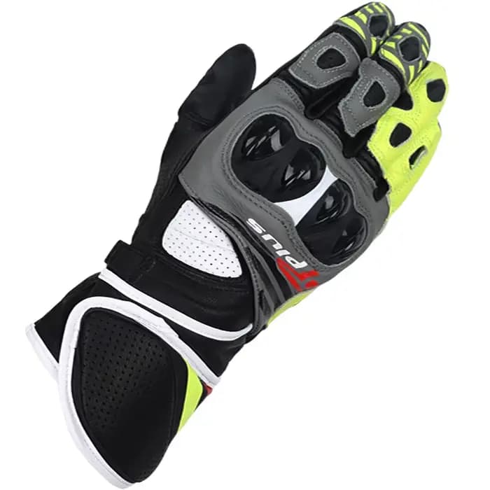 Gants longs de moto 5 couleurs Two-X Motorcycle Race GP Plus R V2 en cuir pour course de vitesse
