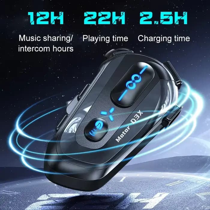 Interphone pour casque de moto demi-Duplex 600M