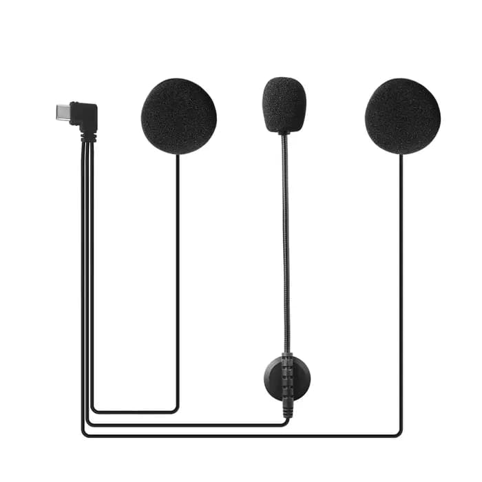 EJEAS moto Interphone casque 3.5mm/Type C Jack Microphone haut-parleur