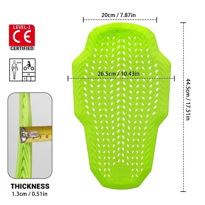 Vestes de protection dorsale pour moto