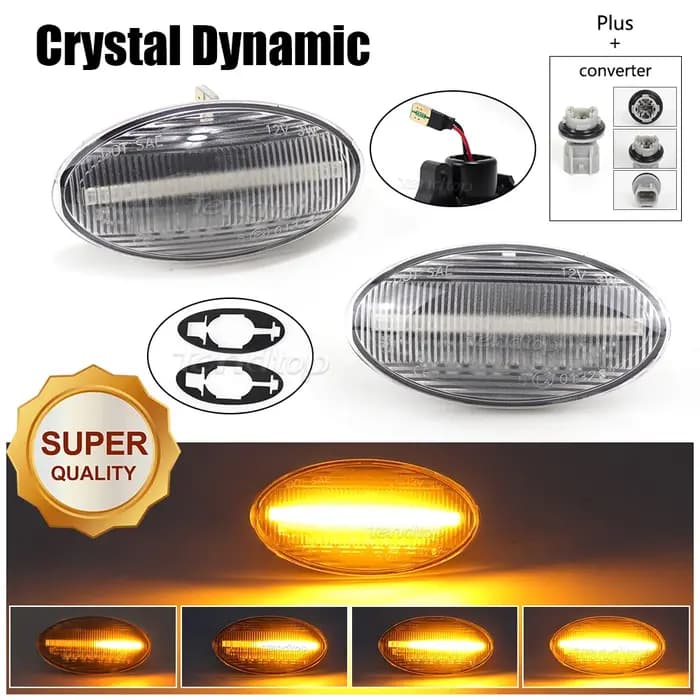 2 pièces clignotant dynamique LED répéteur