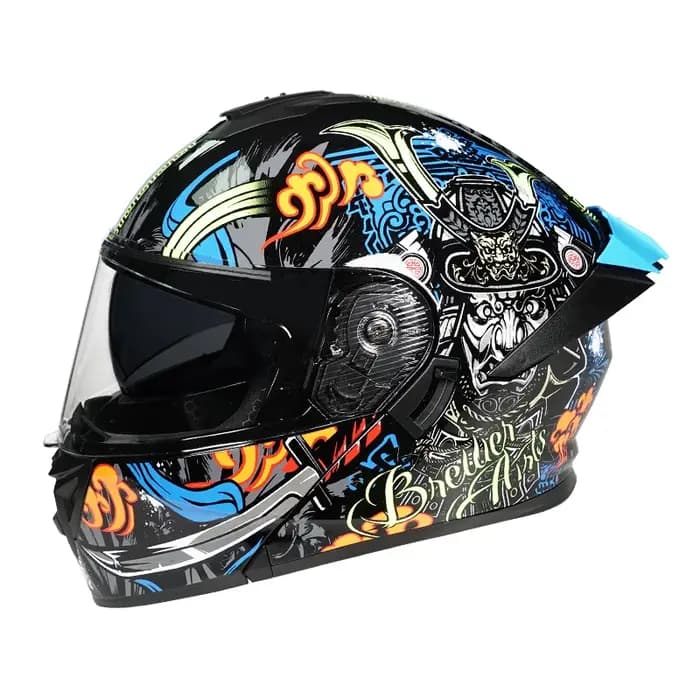 Casque de moto tout-terrain personnalisé avec design à double visière pour la protection hivernale