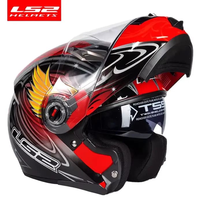 Capacete LS2 FF370 casque de moto intégral LS2 casques à double lentille rabattables casco