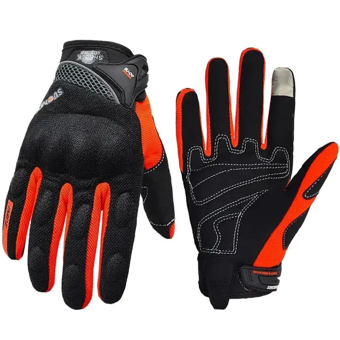 Gants de moto de course respirants à doigt complet