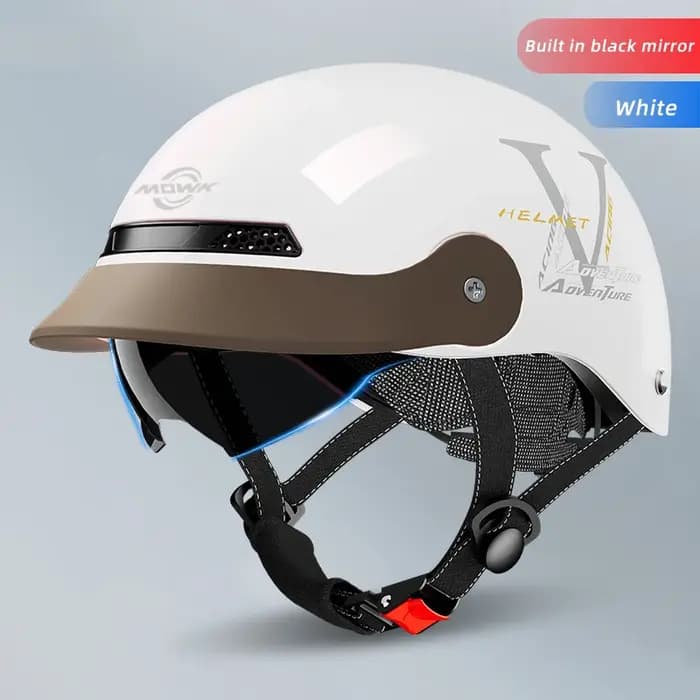 Casque de moto rétro été respirant Jet électrique Scooter demi-casques hommes femmes