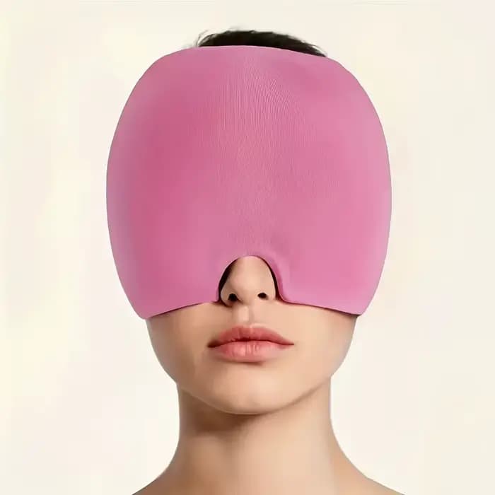 Refroidissement | Masque oculaire rafraîchissant en gel pour la migraine, 1 couche, 200g, Bonnet a