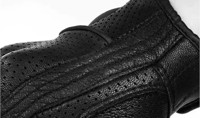 Gants de moto de course en cuir véritable pour hommes