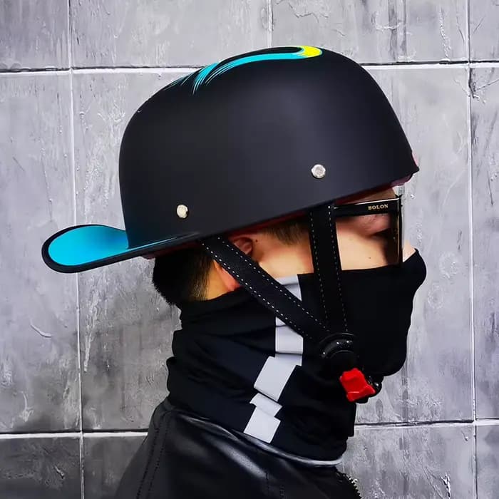 Casque de Moto rétro, demi-visage, Vintage, pour Scooter, motard, Crash, DOT